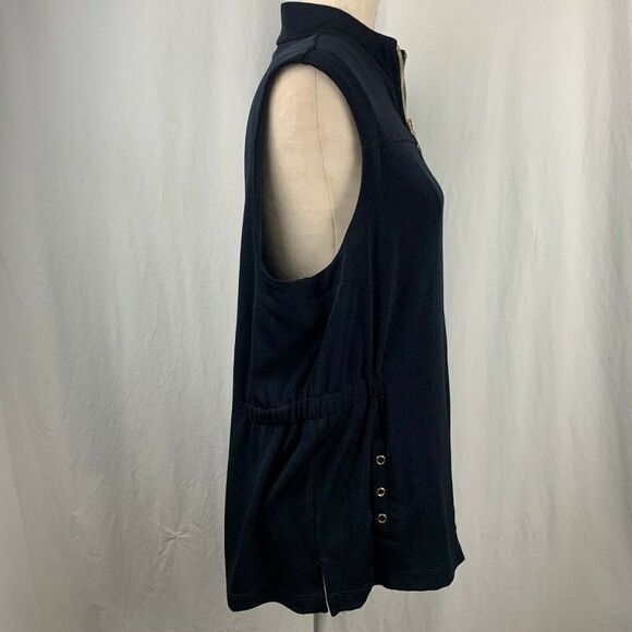 Travelers by Chicos Vest 2 M Black Full Zip - Picture 3 of 6